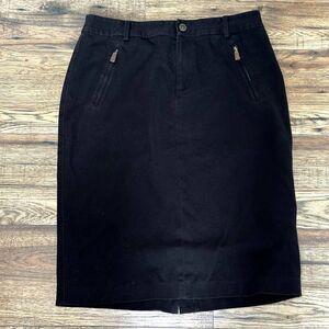 Lauren Ralph Lauren Womens Chocolate Brown Stretch Classic Pencil Skirt Size 8